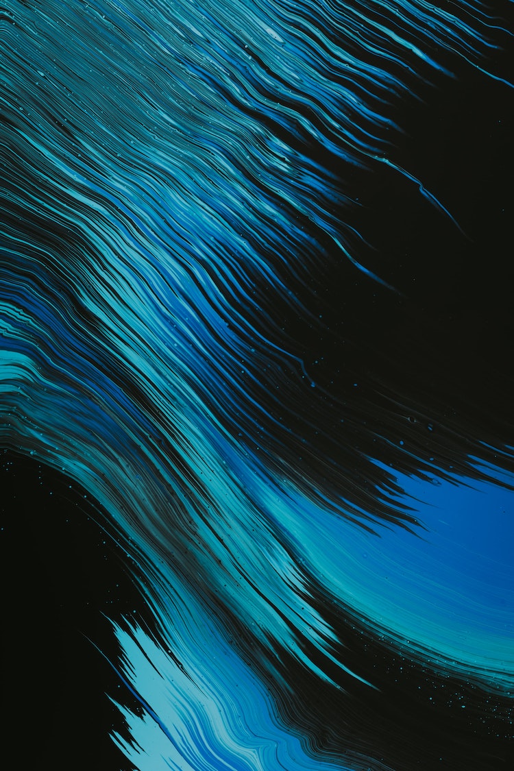 Abstract blue green waves