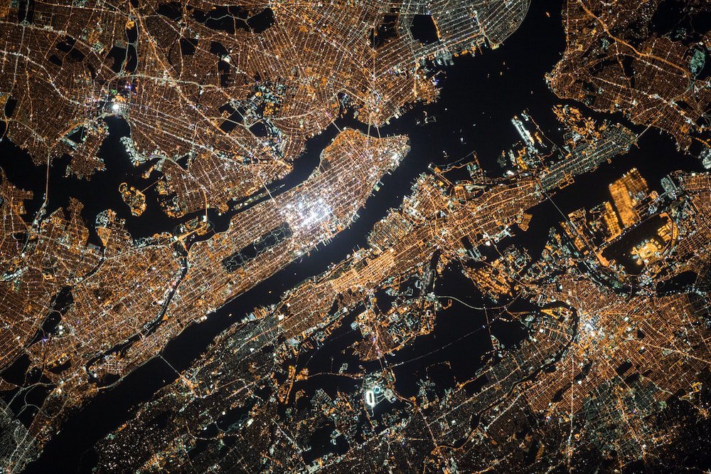 Satellite image of global city