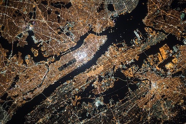 Satellite image of global city