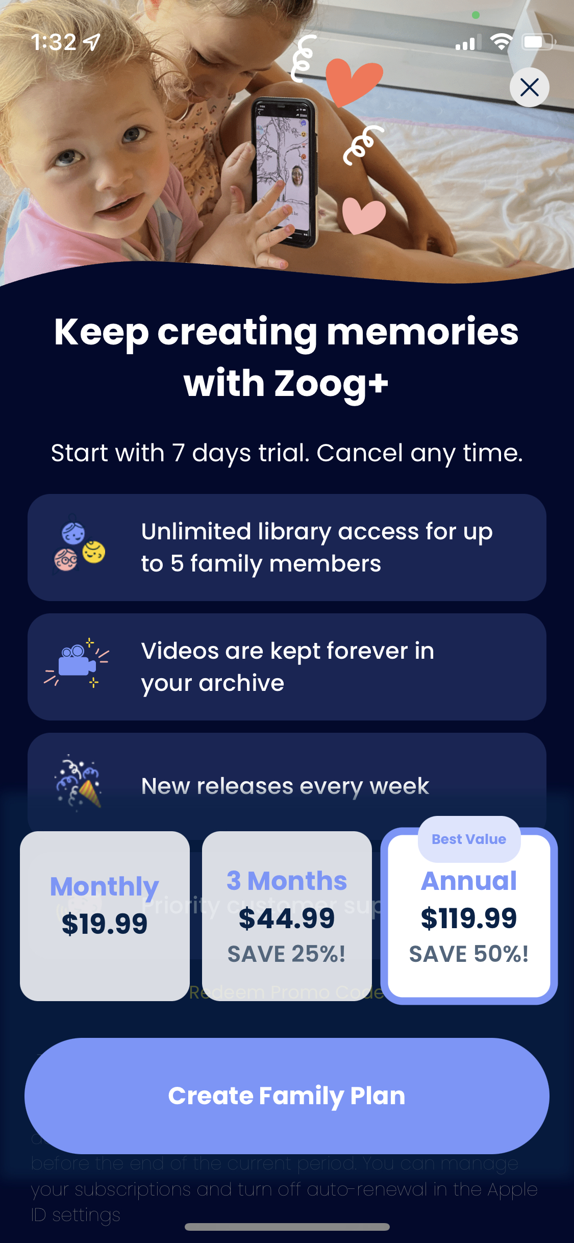 Zoog Magical Storytime app subscription paywall