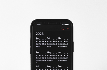 iPhone with 2023 calendar