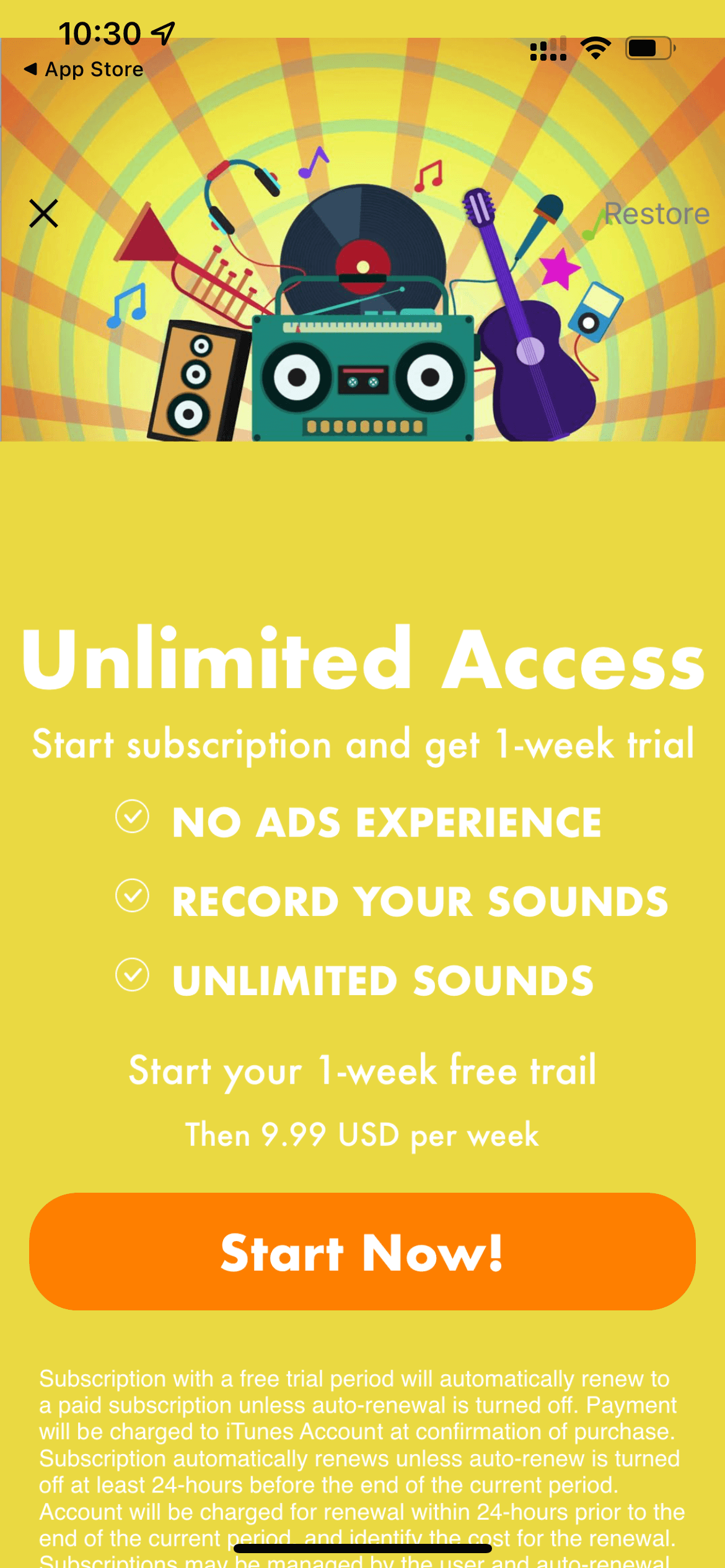 SoundBoard Buttons subscription